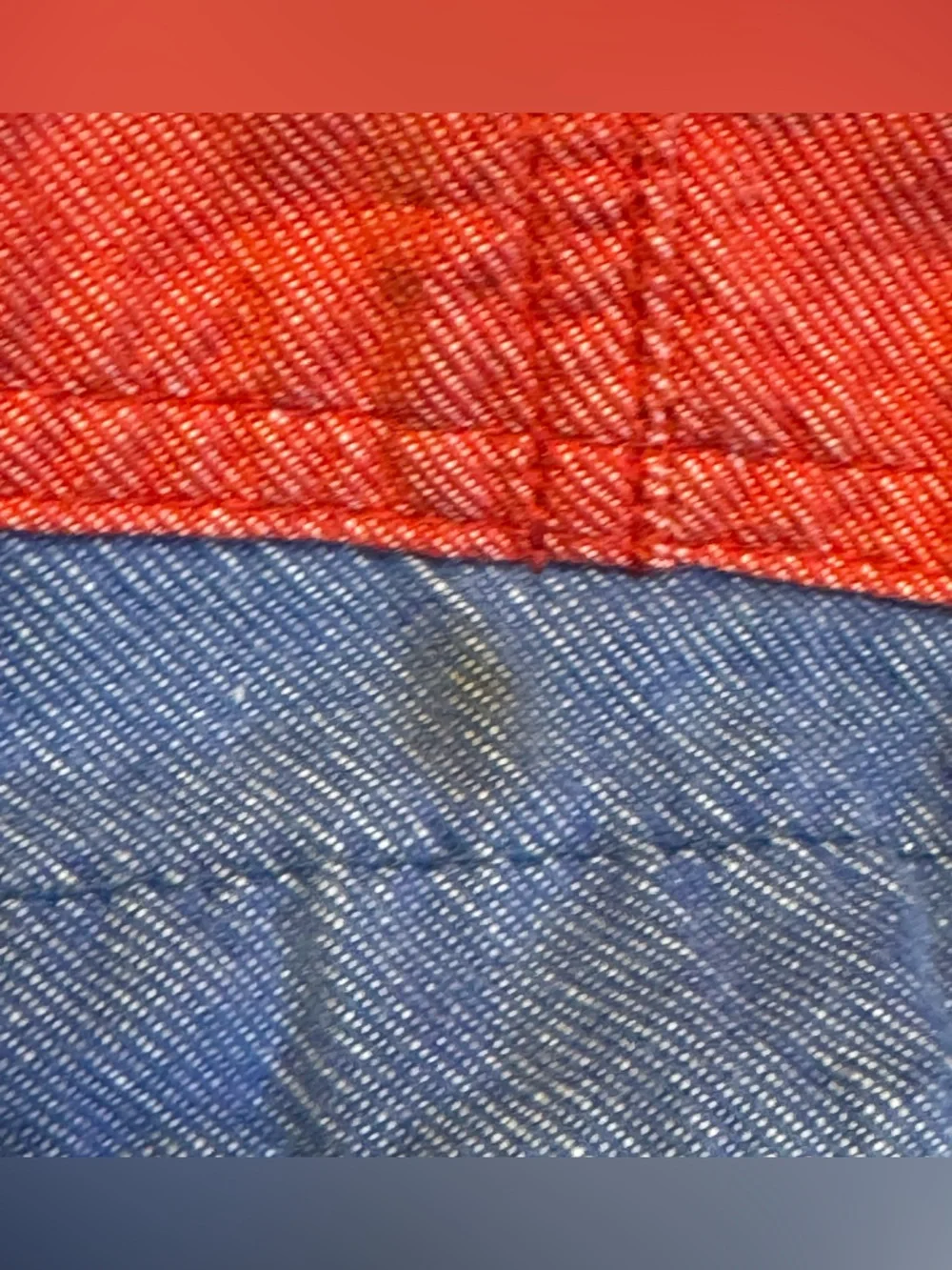 Vintage Oshkosh Overalls Jeans Red Yellow Green Made in USA SZ 5